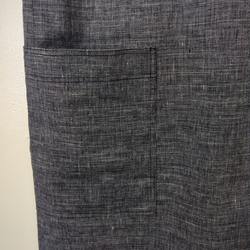 Theory Navy Linen Mod Shift Dress With Oversized Pockets, Size 4, EUC - Picture 3 of 4